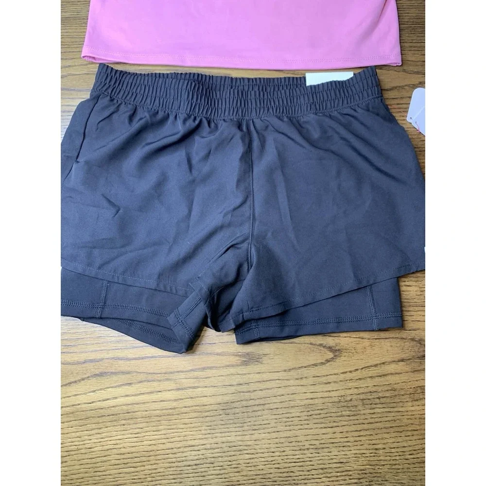 Reebok Girls Training Active Tank Top and Layered Shorts 2-Piece Set NWT